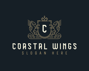 Winged Horse Crest logo design