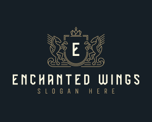 Winged Horse Crest logo design