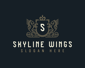 Winged Horse Crest logo design