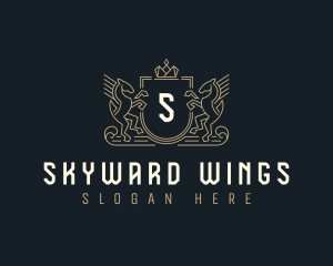 Winged Horse Crest logo design