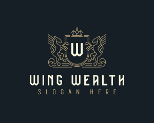 Winged Horse Crest logo design