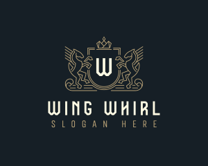 Winged Horse Crest logo design