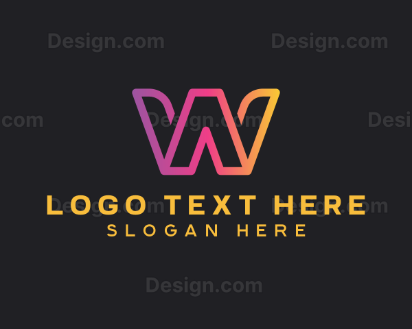 Gradient Business Firm Letter W Logo