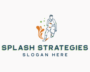 Basketball Player Splash logo