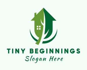 House Residential Leaf logo design