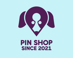 Dog Location Pin logo