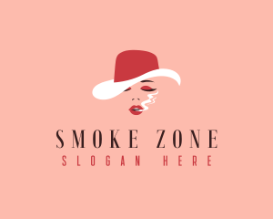 Smoke Woman Hat logo design