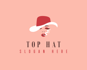 Smoke Woman Hat logo design