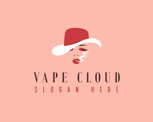 Smoke Woman Hat logo design