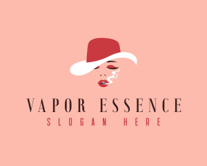 Smoke Woman Hat logo design