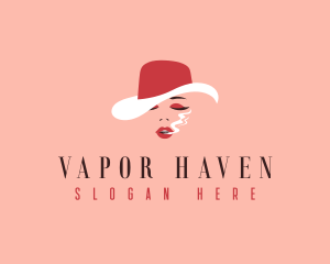 Smoke Woman Hat logo design