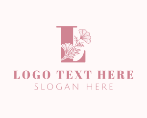 Floral Feminine Letter L logo