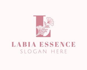 Floral Feminine Letter L logo design