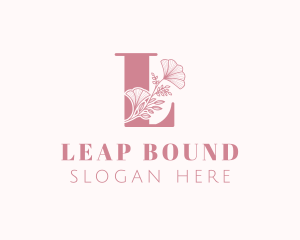 Floral Feminine Letter L logo design