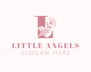 Floral Feminine Letter L logo design