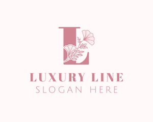 Floral Feminine Letter L logo design