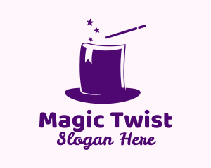 Magical Book Hat logo design