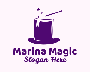 Magical Book Hat logo design