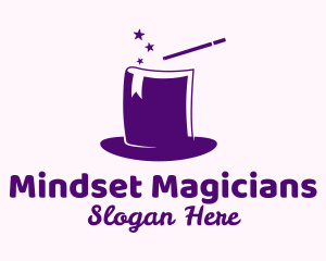 Magical Book Hat logo design