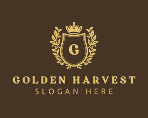 Golden Shield Royalty logo design