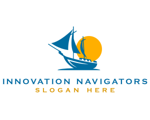 Yacht Travel Cruise logo design