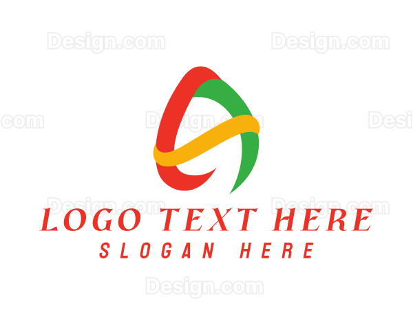 Swoosh Stroke Letter A Logo