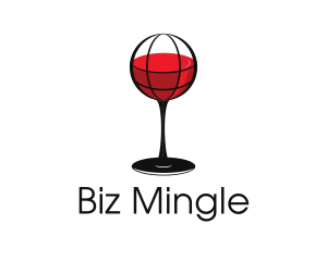 Wine Glass Globe logo