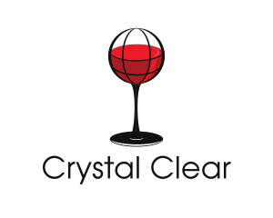 Wine Glass Globe logo design