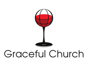 Wine Glass Globe logo