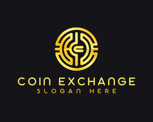 Cryptocurrency Digital Coin logo design