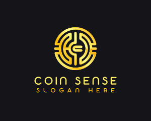 Cryptocurrency Digital Coin logo design