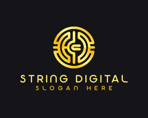 Cryptocurrency Digital Coin logo design