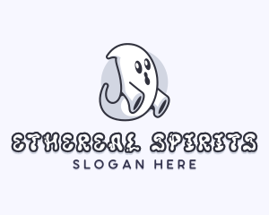 Ghost Spirit Halloween logo design