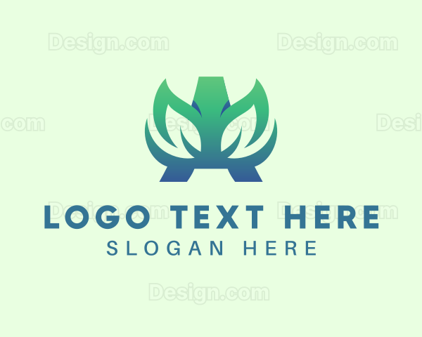 Gradient Herbal Letter A Logo