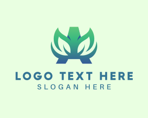 Gradient Herbal Letter A Logo
