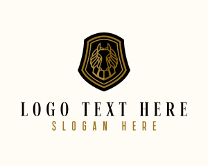 Elegant Horse Shield logo