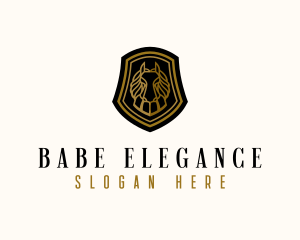 Elegant Horse Shield logo design