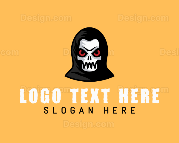 Grim Reaper Skull Logo