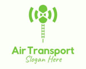 Green Helicopter Wifi  logo design