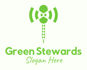 Green Helicopter Wifi  logo design