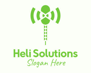 Green Helicopter Wifi  logo