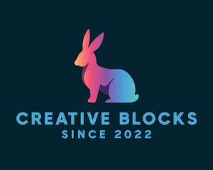 Gradient Rabbit Pet Animal logo design