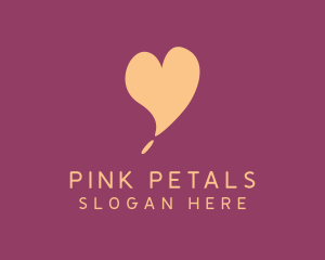 Pink Heart Dating App logo design