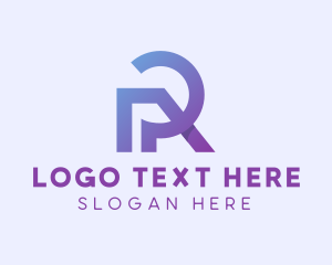 Violet Modern Letter R logo