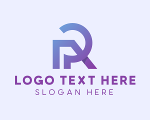 Violet Modern Letter R Logo