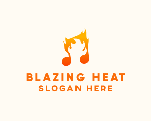 Blazing Flame Music logo design