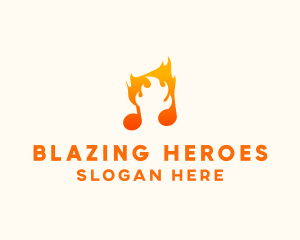 Blazing Flame Music logo design