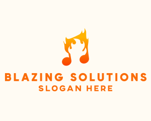 Blazing Flame Music logo design