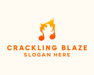 Blazing Flame Music logo design