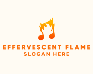 Blazing Flame Music logo design